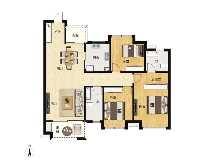 美的铂悦府--建面 117.48m²