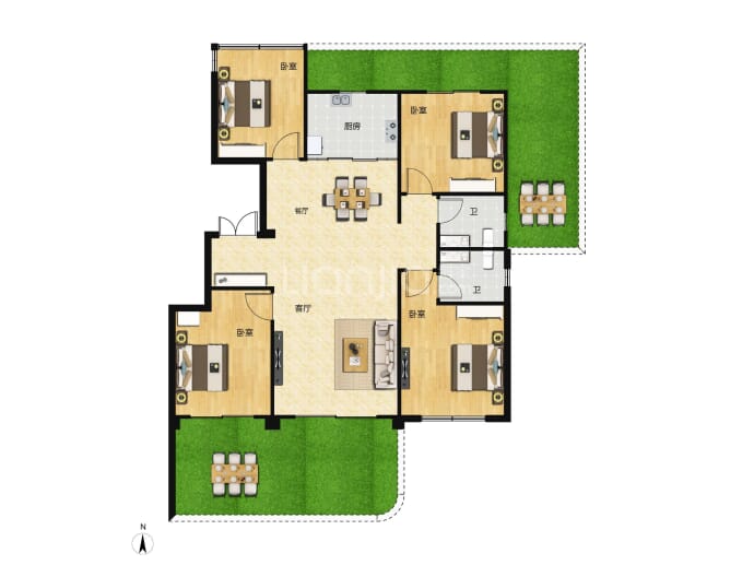 旭强雲起江山--建面 133m²