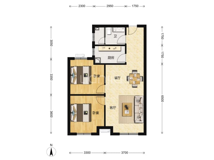 金悦花园--建面 91m²