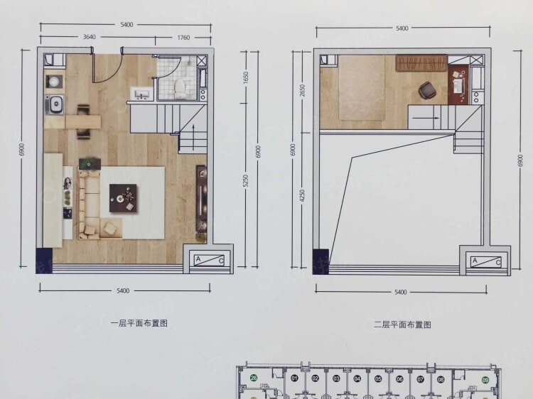 【奥园观山海_珠海奥园观山海楼盘】一居室户型图|1室1厅1厨1卫建面