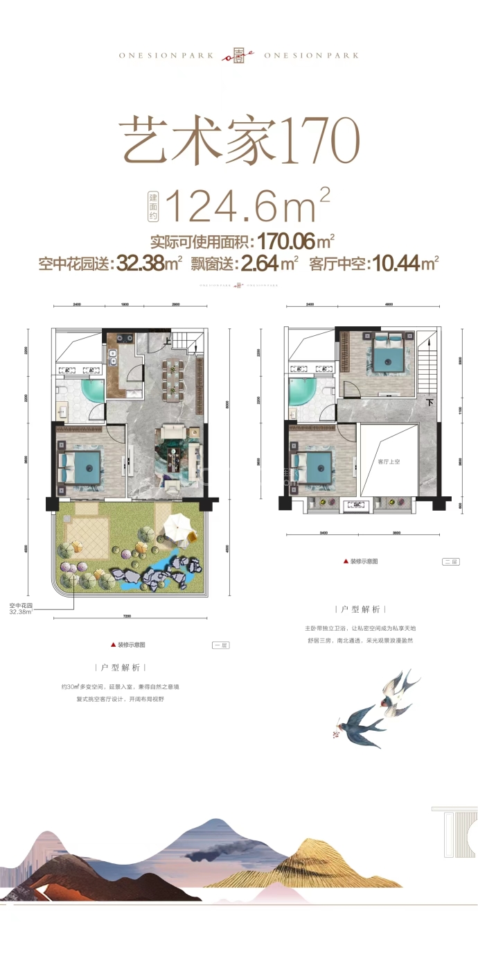 香格·壹号院--建面 124.6m²