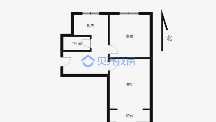 北京路 财经家属院 单身公寓 低楼层 可按揭 随时看房-户型图
