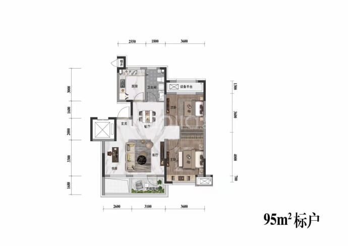 凯旋世家--建面 95m²