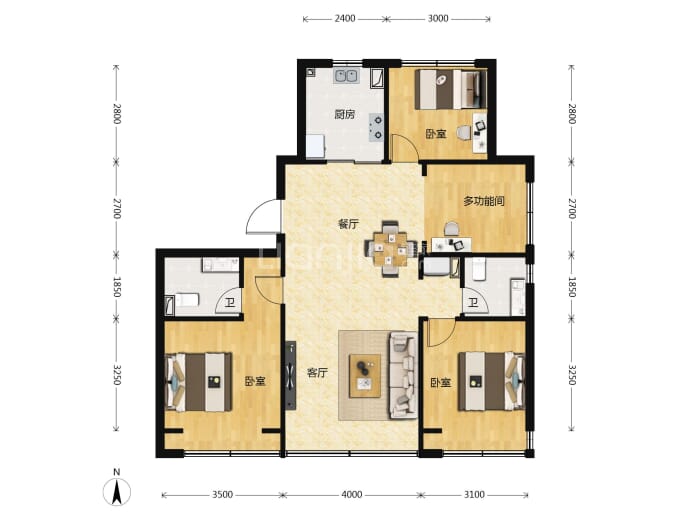 和光悦府--建面 120m²