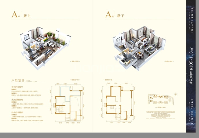 正黄金色学府天骄--建面 109m²