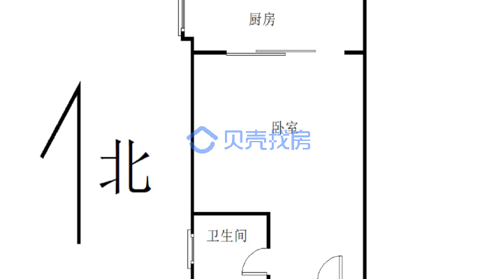 东景国际公寓 客厅卧室具有独立空间  位置好出行方便-户型图