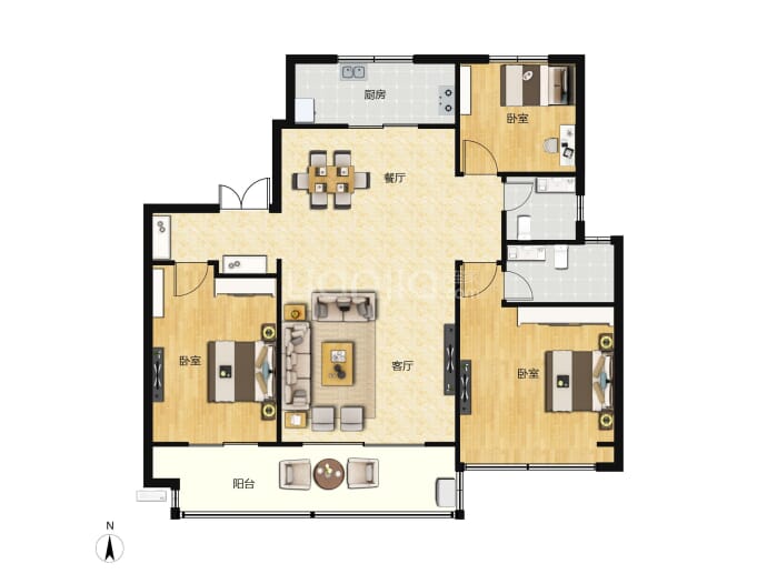 鸿润锦绣乾城--建面 142m²