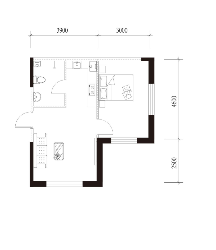 新加坡城--建面 58.37m²