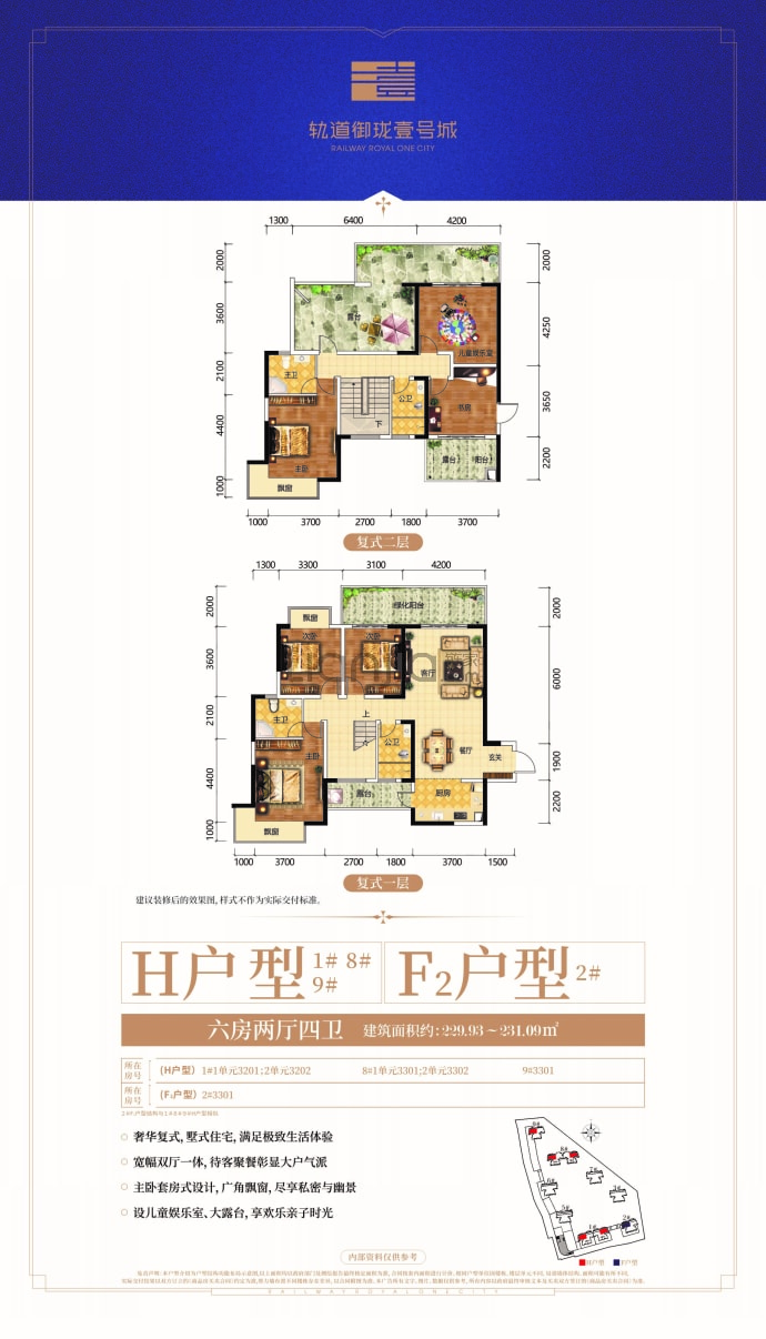 轨道御珑壹号城--建面 229m²