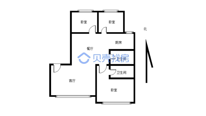 燕山府邸 双国际 精致装修 电梯22楼 全天采光-户型图