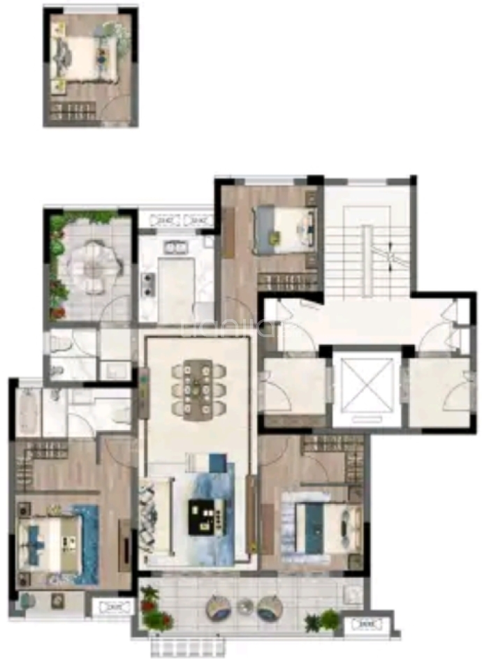 力高天宫君逸府--建面 122m²