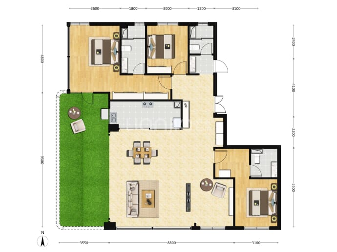 中铁卓萃--建面 145m²