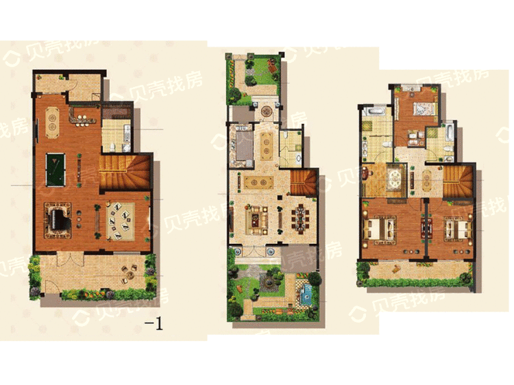 香缇半岛3室3厅4卫户型图