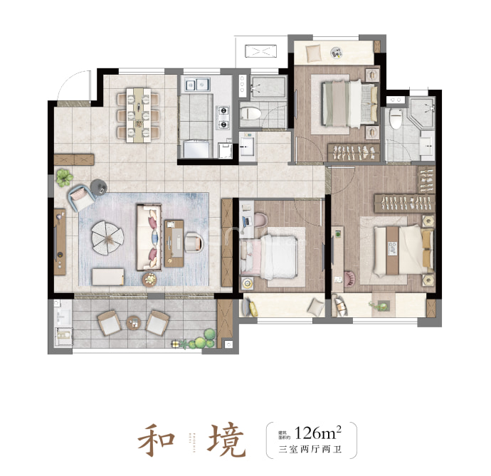 凤凰和颐--建面 126m²