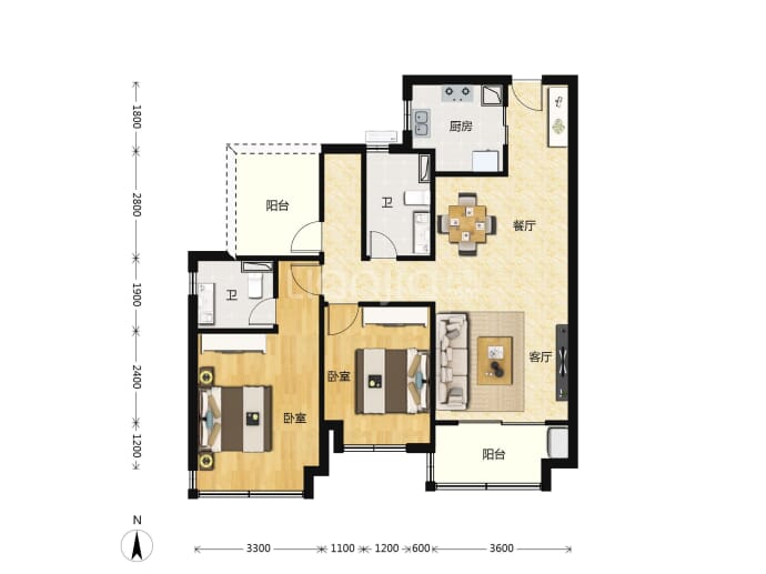 华创金麟府--建面 97m²