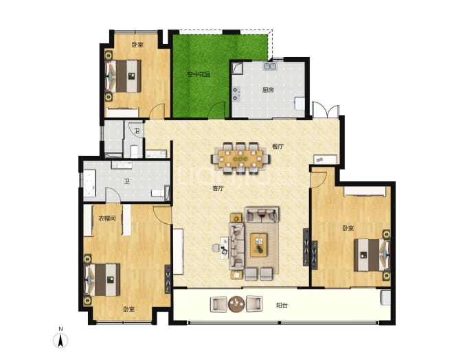 招商蛇口·江山境--建面 190m²