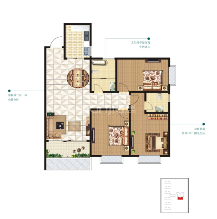 益和雅居--建面 129m²