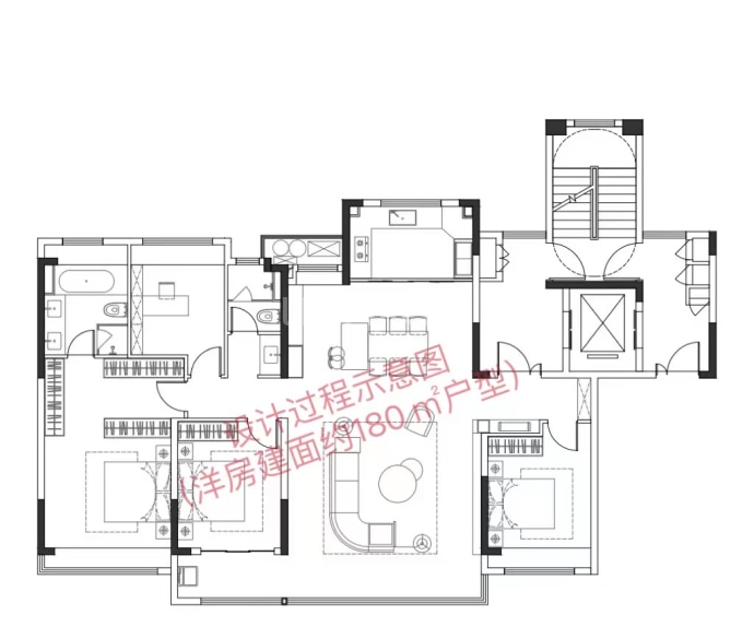 龙湖亚伦央璟颂--建面 180m²