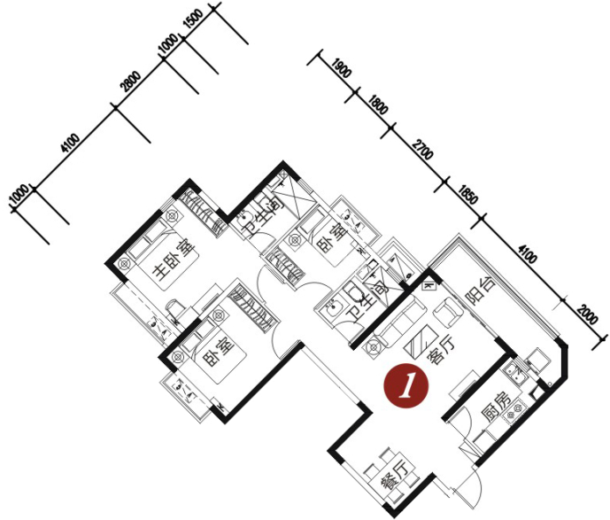 恒大未来城--建面 110.3m²