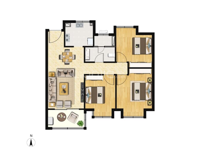 珠江四季悦城--建面 85m²