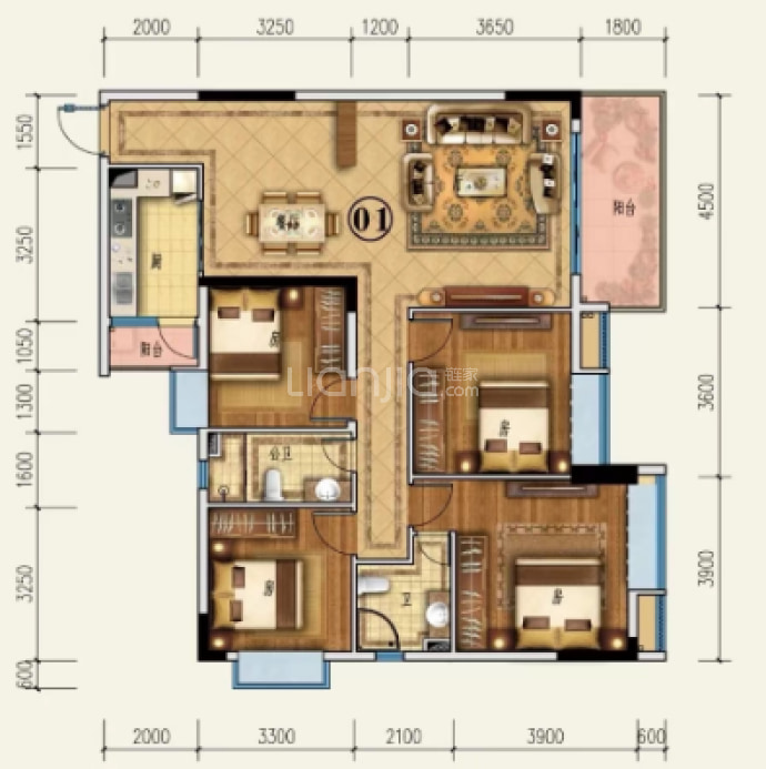 怡兴翡翠豪庭--建面 141m²