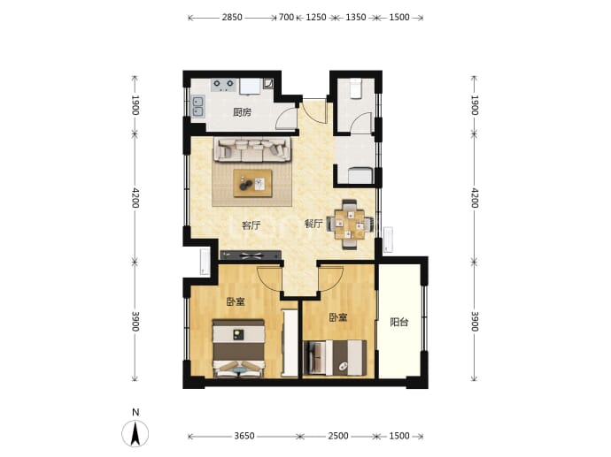 豫教翰林居--建面 85.5m²