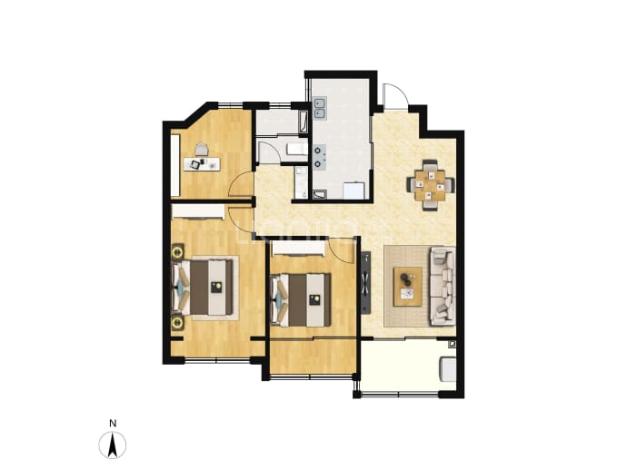 国贸鹭原--建面 85m²