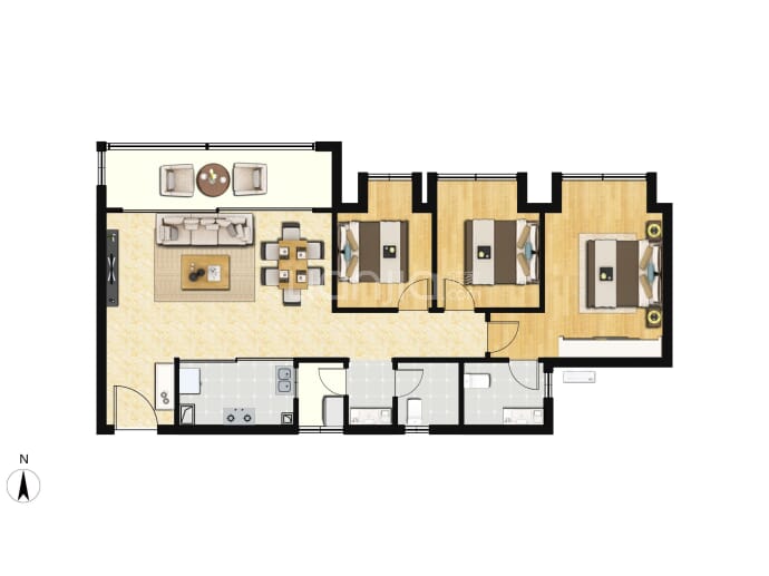 绿城春风晴翠--建面 93m²