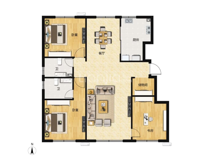 四季华府--建面 117m²