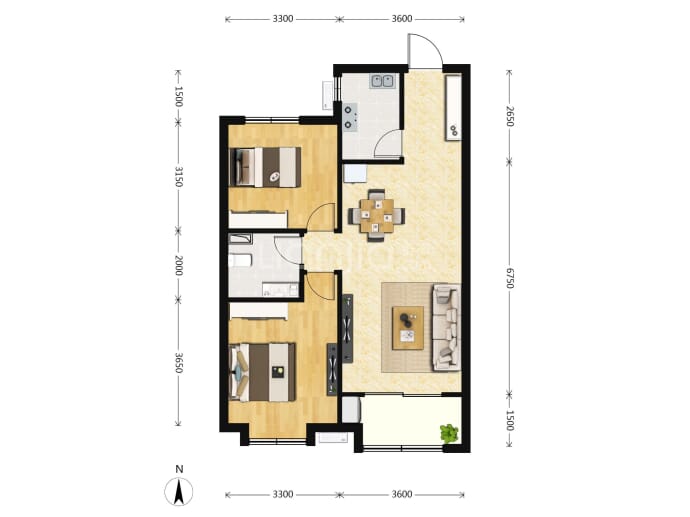 兴业西部新区--建面 91m²