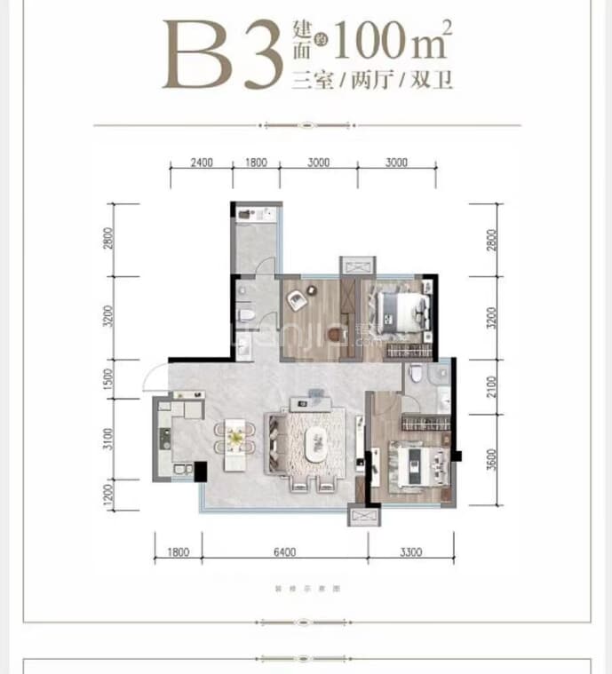 峨嵋悦居--建面 100m²