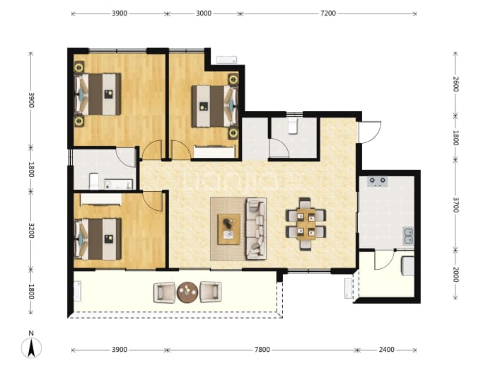 城南壹号--建面 127m²