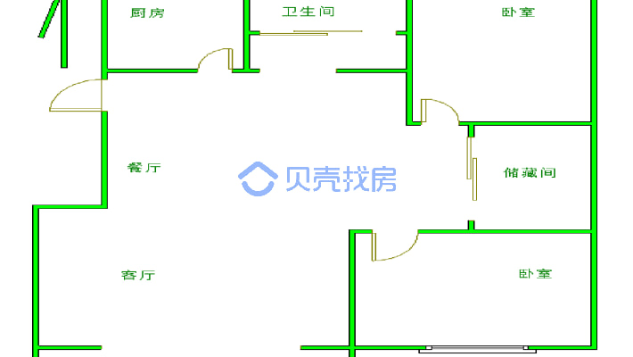 楼层好 采光无遮挡 交通便利 配套设施齐全-户型图