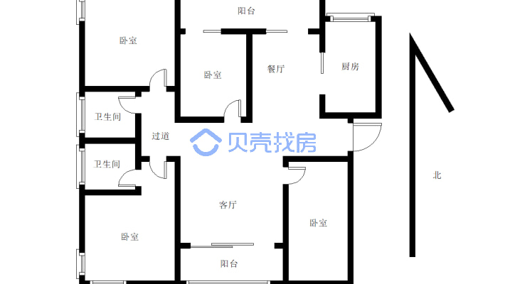 中央半岛 4室2厅 南-户型图