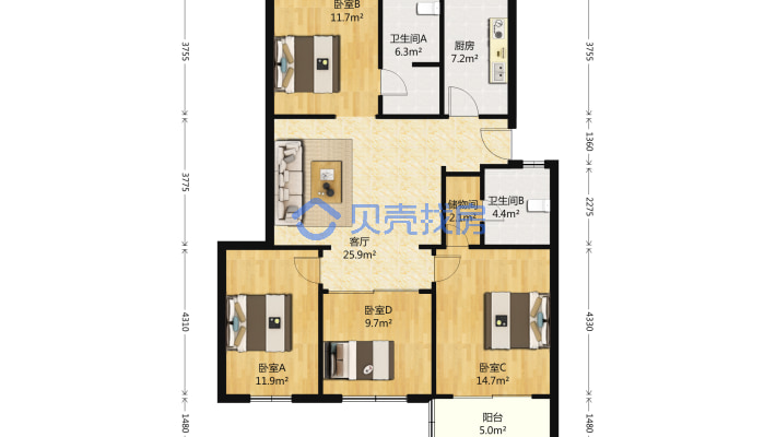 2000年竣工、高得房率、近地铁5号线、满五年