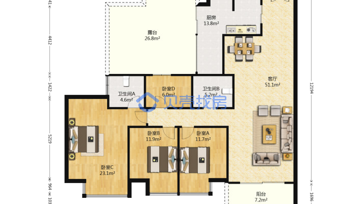 兰亭国际名园4室2厅160 58平米 深圳兰亭国际名园二手房4室2厅160 58平米 深圳贝壳找房