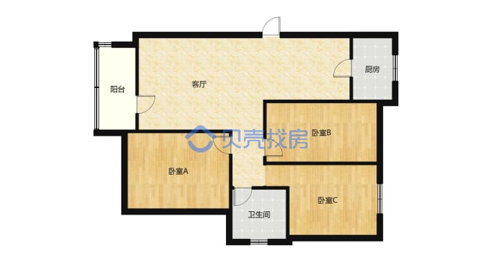 西建天茂城 电梯小高层 三室一卫 有证满二可按揭-户型图