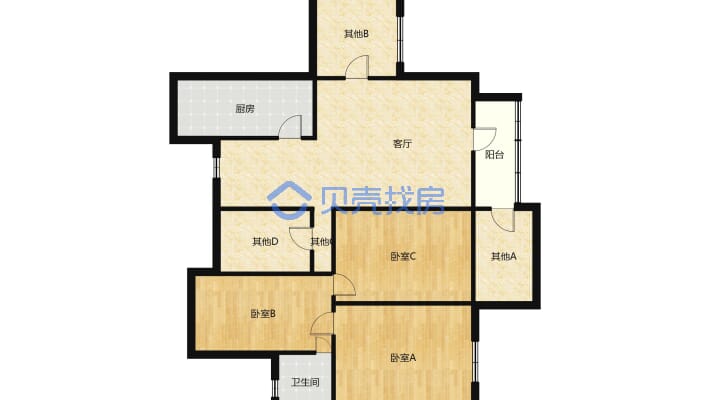 城北电梯小高层住家装修产权141平 诚心出售-户型图