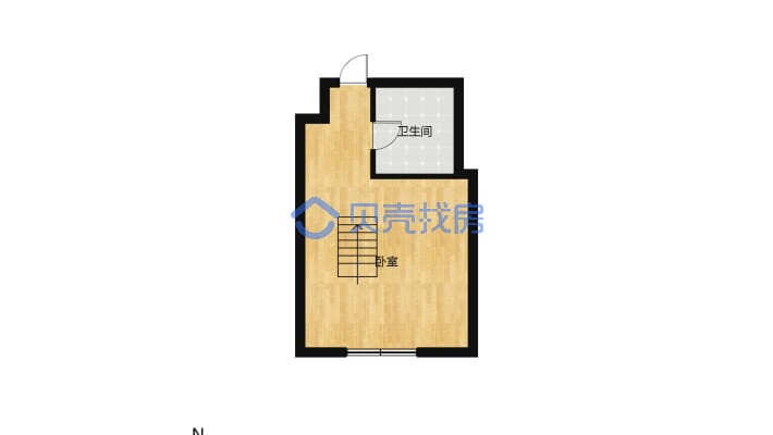 鼎城公寓 1室1厅 南-户型图