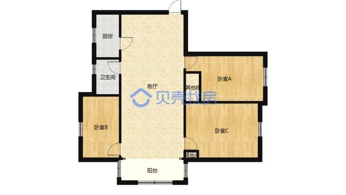 嘉禾西班牙 3室2厅 南 北-户型图