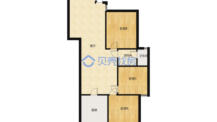 盛世家园电梯3室2厅精装修拎包入住-户型图