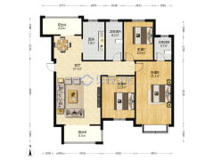 洋房中间楼层   户型好  公摊少得房率高-驻马店三和·紫东苑户型图