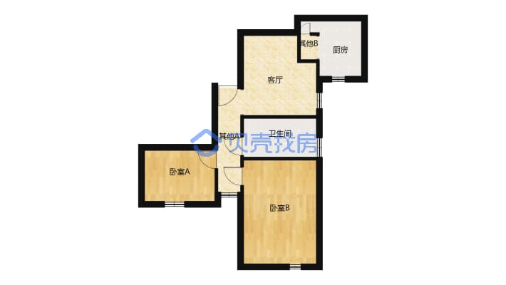 长江现代城   精装小两房  出售-户型图