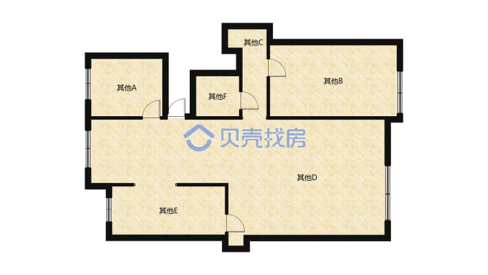 黄JIN 水岸毛坯4居室 南北通透户型 满二 可按揭-户型图