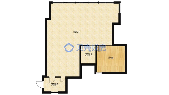 宜阳 袁山公园 两房两厅 可自住可办公电梯房 吉祥公寓-户型图