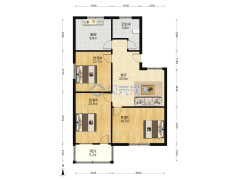 风南商住城 3室2厅 南-驻马店风南商住城户型图