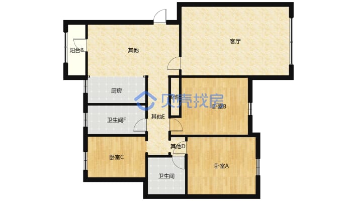 正荣·丽景滨江 3室2厅 东-户型图