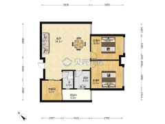 70年住宅，精准两室加一室，南向，业主诚信出售-澄迈海南软件园青年公寓户型图