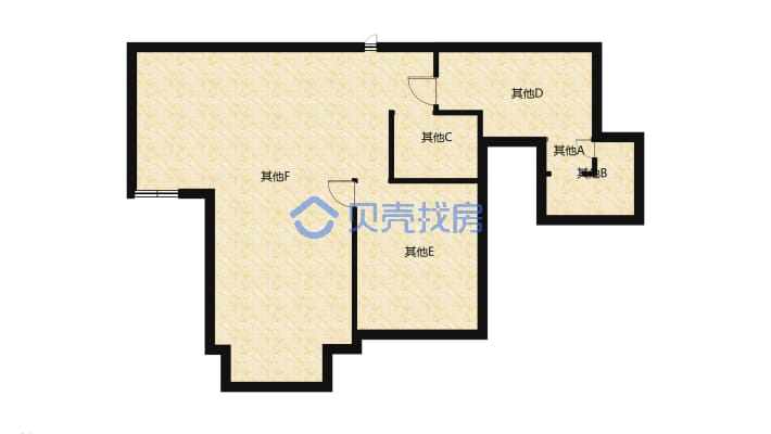 滨江公园毛坯经典小两房急售 价格有空间-户型图