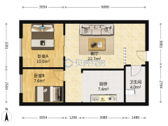 华阳东路精装正规两居，诚意出售，看房方便-保定同善园银座户型图
